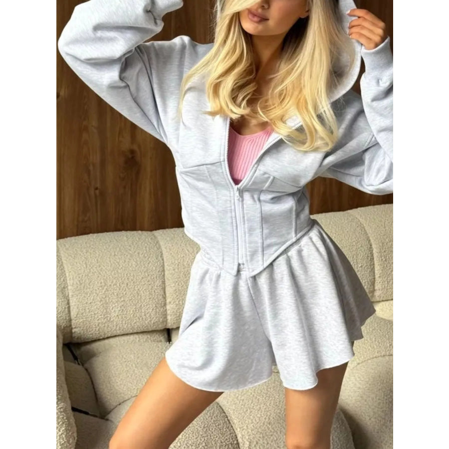 Zip-Up Cropped Hoodie Apparel and Accessories