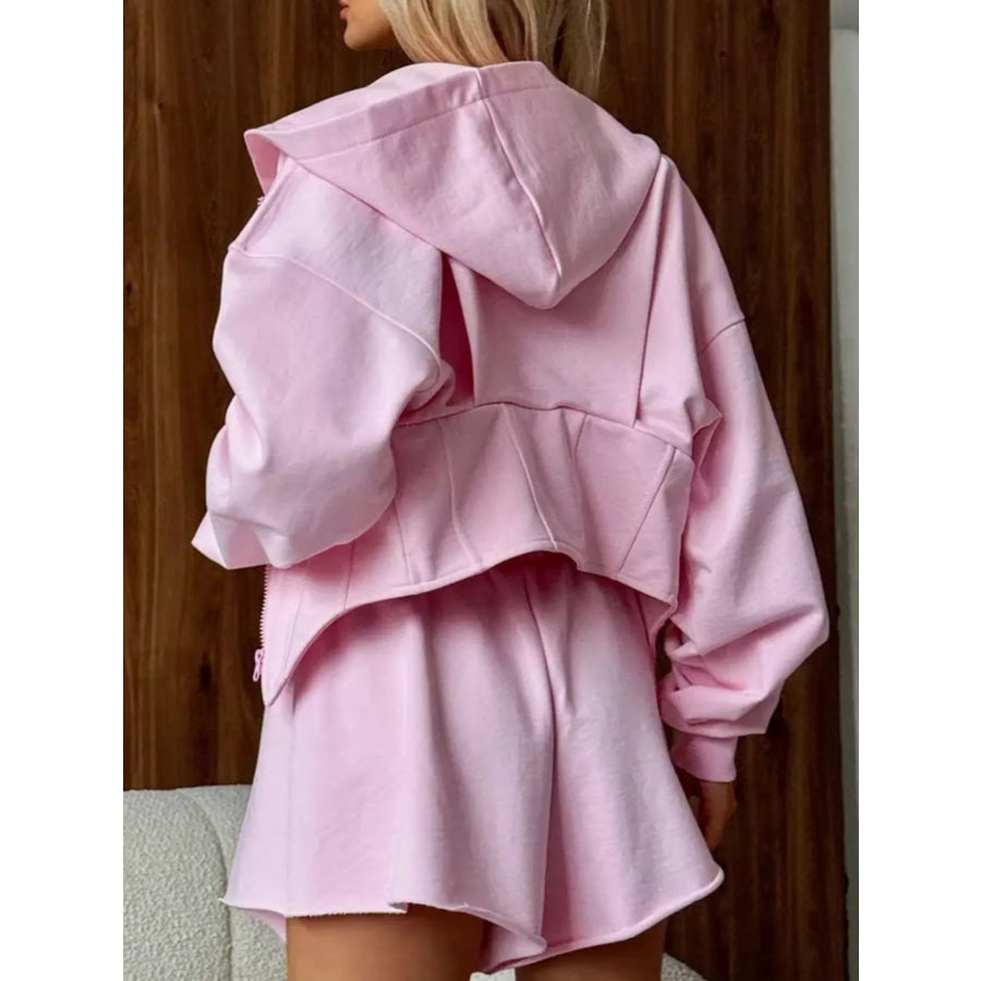 Zip-Up Cropped Hoodie Apparel and Accessories