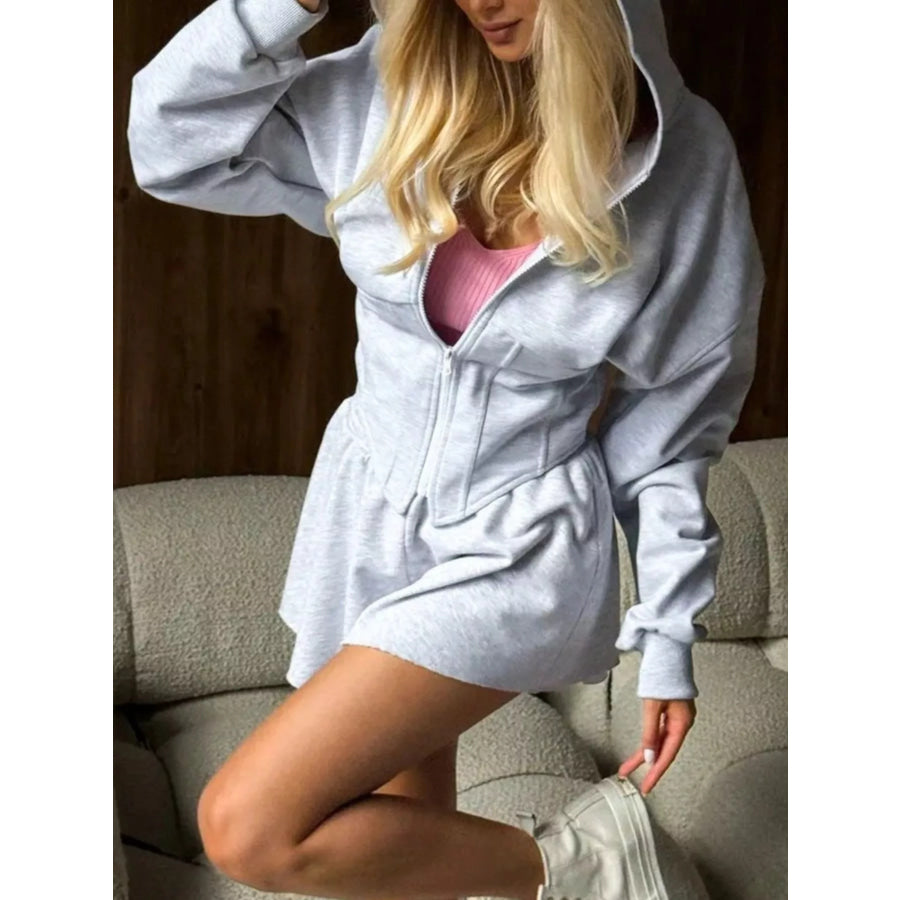 Zip-Up Cropped Hoodie Apparel and Accessories