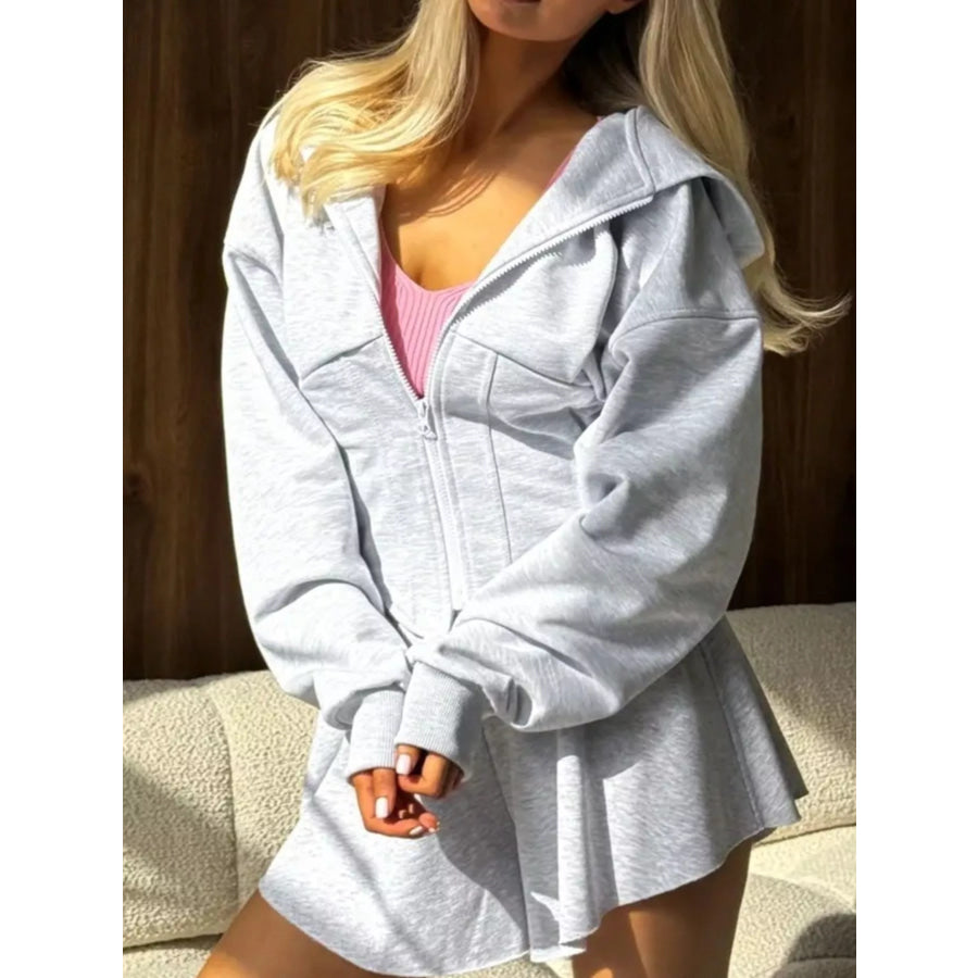Zip-Up Cropped Hoodie Apparel and Accessories