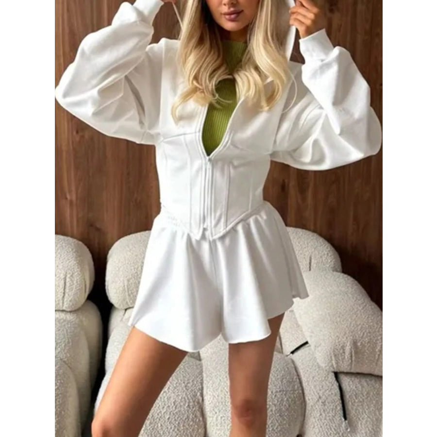 Zip-Up Cropped Hoodie Apparel and Accessories