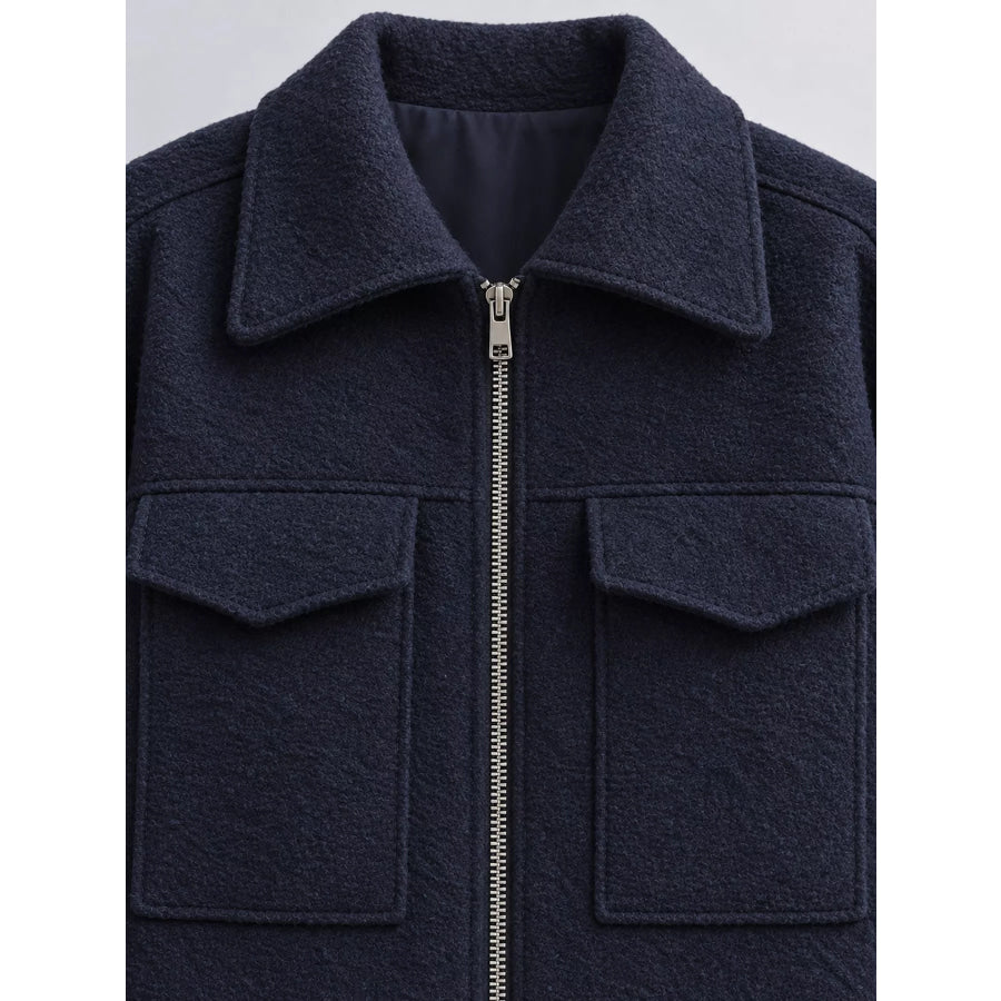 Zip Up Cropped Jacket Apparel and Accessories