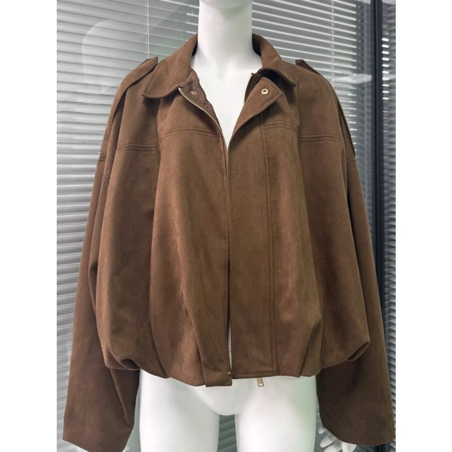 Zip Up Cropped Jacket Apparel and Accessories