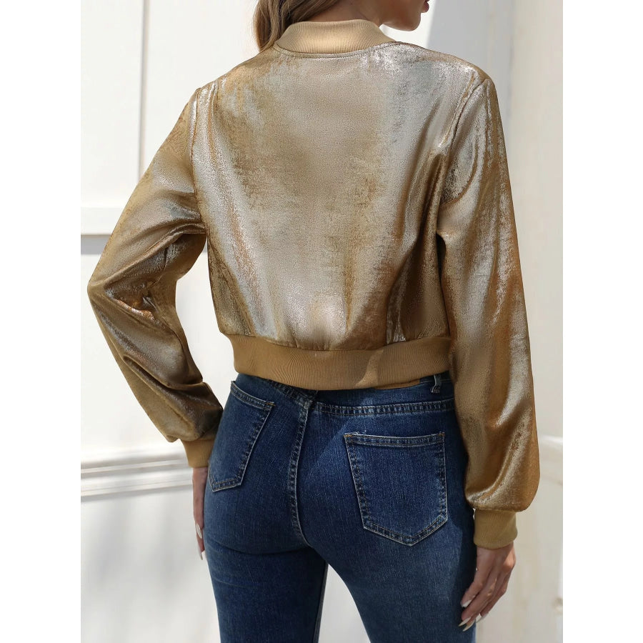 Zip Up Cropped Jacket Apparel and Accessories