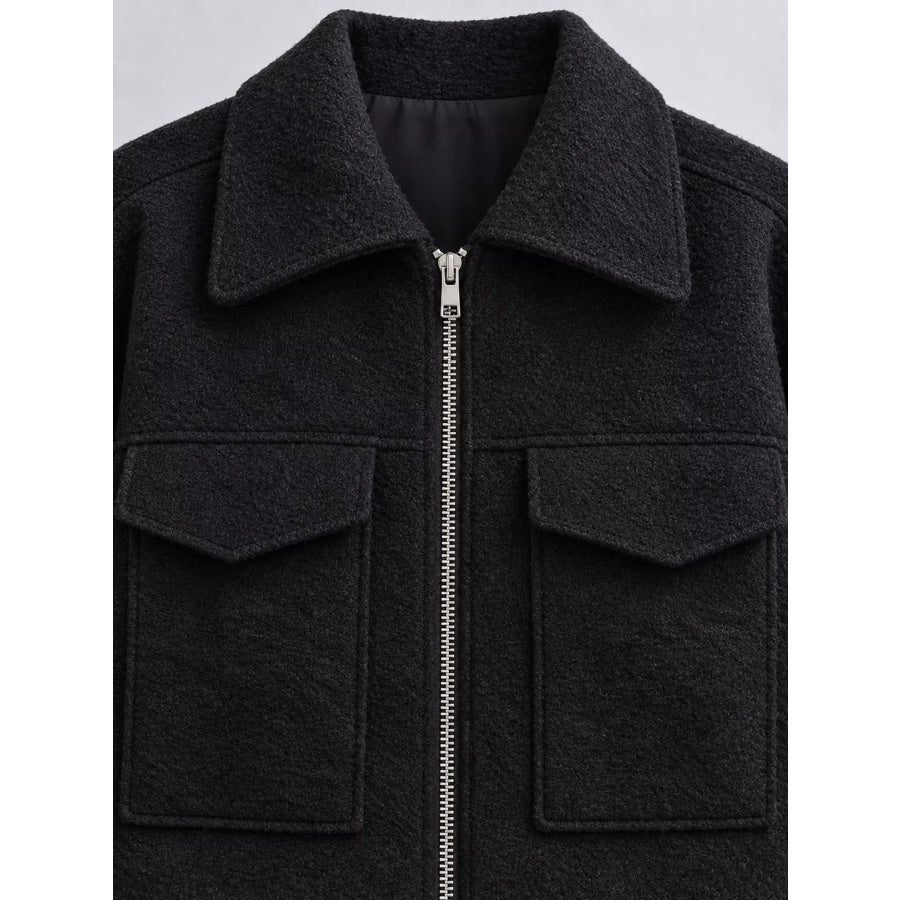 Zip Up Cropped Jacket Apparel and Accessories
