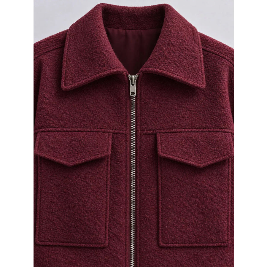Zip Up Cropped Jacket Apparel and Accessories