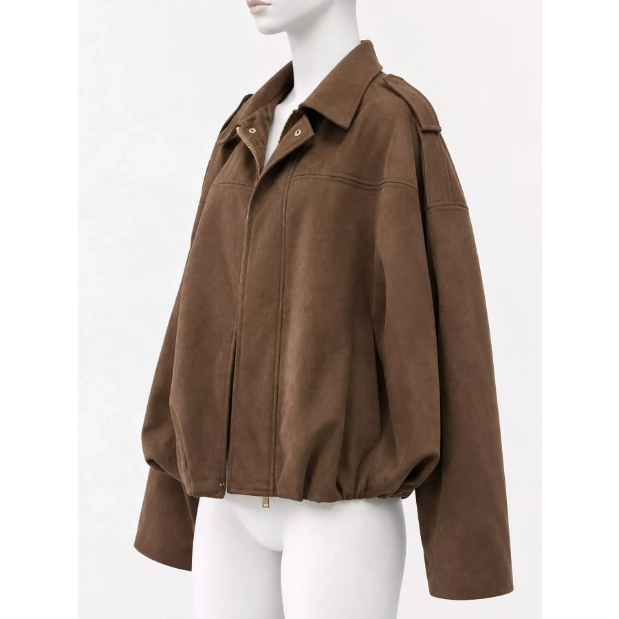 Zip Up Cropped Jacket Apparel and Accessories