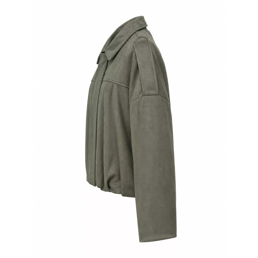 Zip Up Cropped Jacket Apparel and Accessories