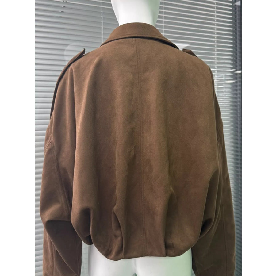 Zip Up Cropped Jacket Apparel and Accessories