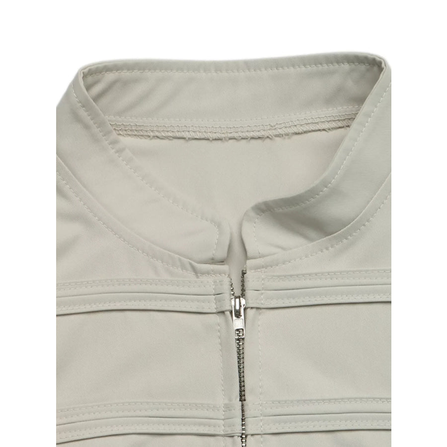 Zip Up Cropped Jacket Apparel and Accessories