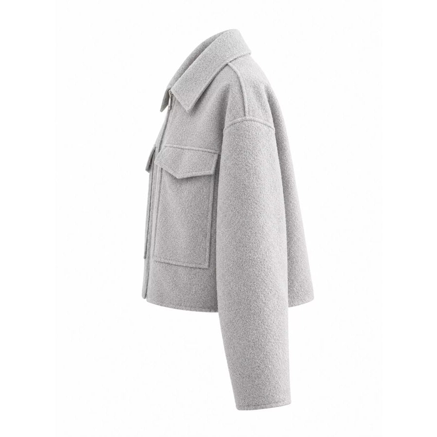 Zip Up Cropped Jacket Apparel and Accessories