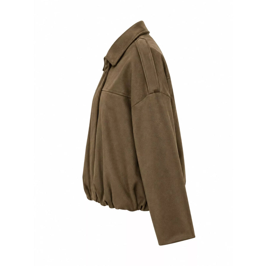 Zip Up Cropped Jacket Apparel and Accessories