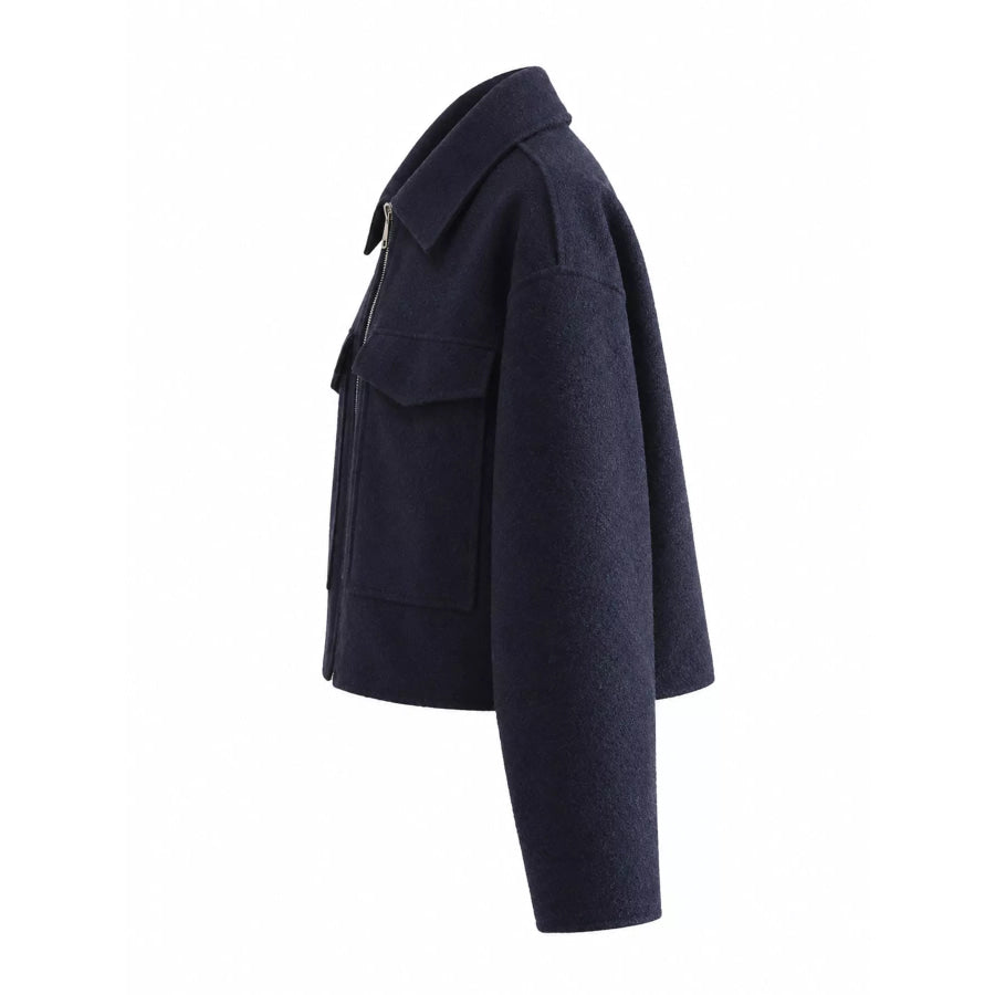 Zip Up Cropped Jacket Apparel and Accessories