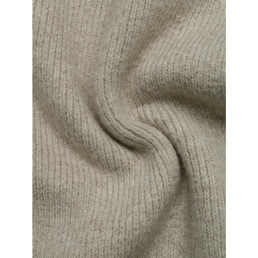 Zip-Up Dropped Shoulder Cardigan Apparel and Accessories