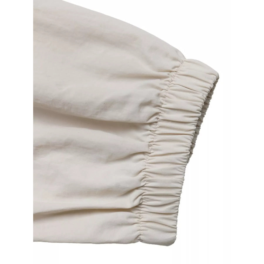 Zip-Up Dropped Shoulder Jacket Apparel and Accessories