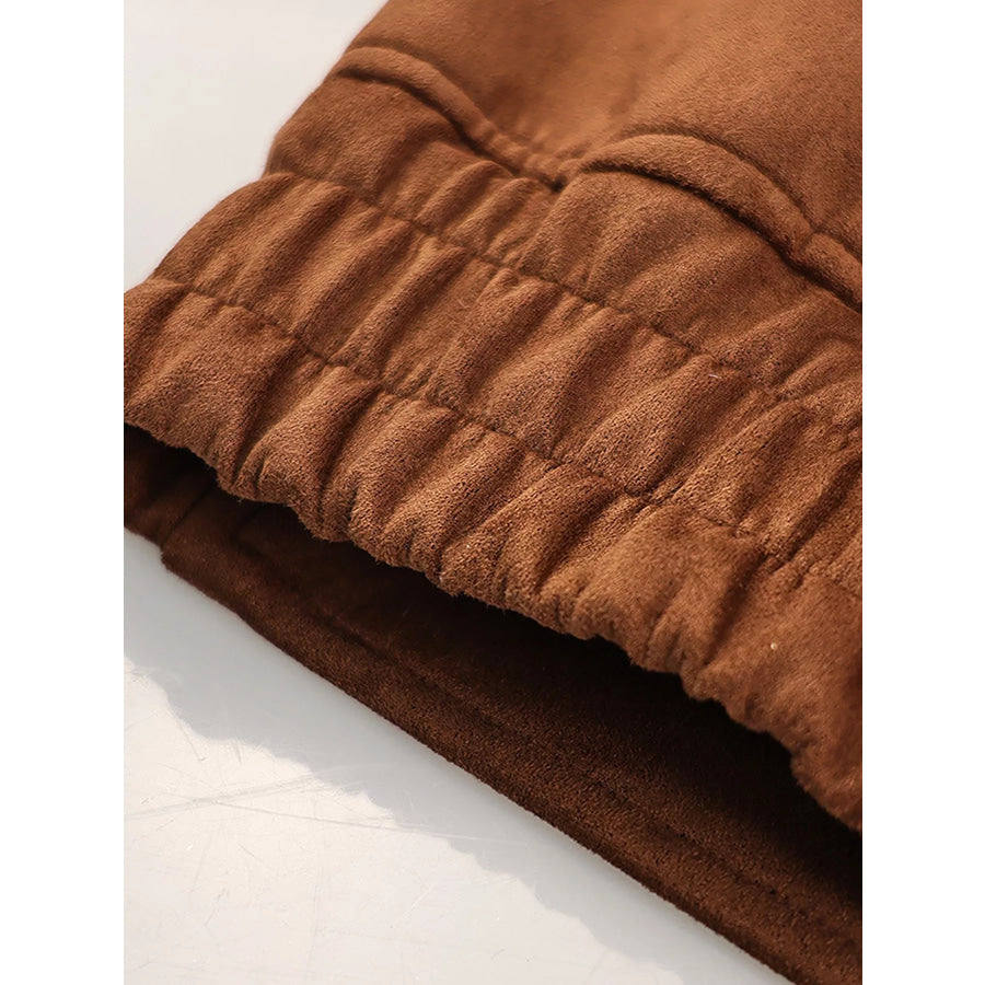 Zip Up Dropped Shoulder Moto Jacket Apparel and Accessories