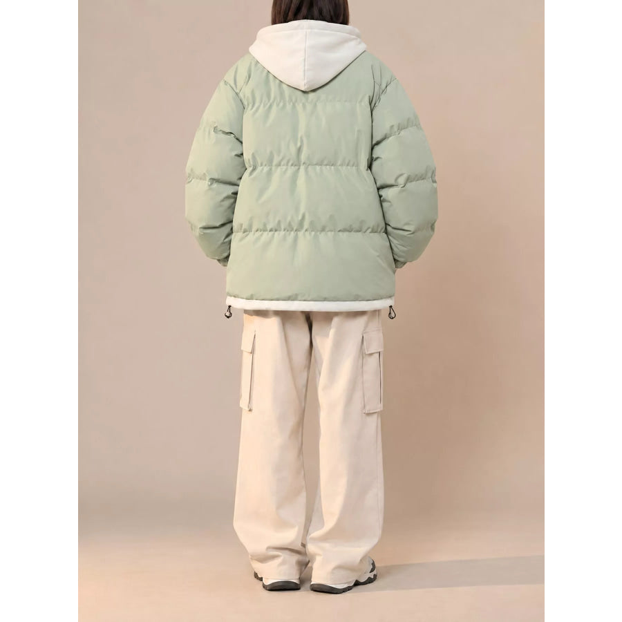 Zip Up Hooded Puffer Outerwear Apparel and Accessories