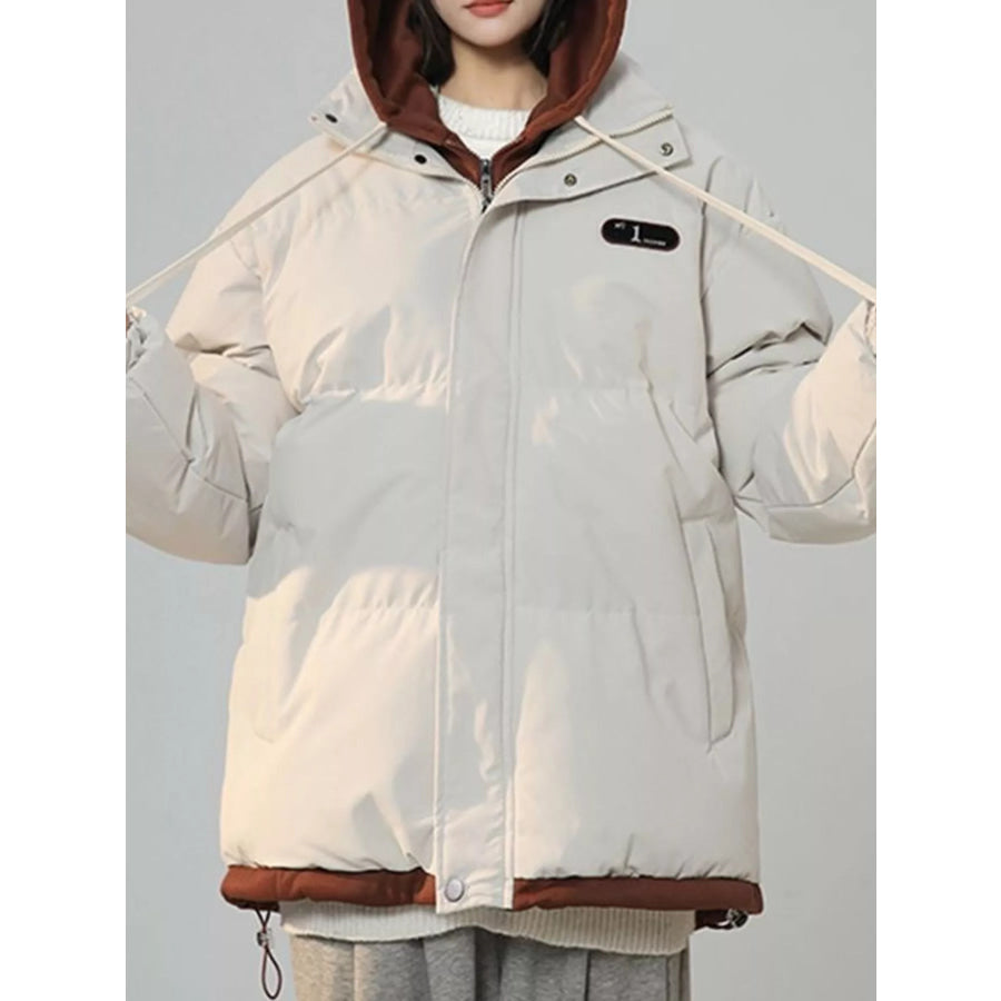 Zip Up Hooded Puffer Outerwear Apparel and Accessories