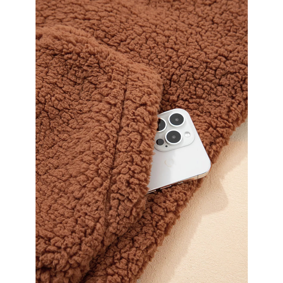 Zip Up Hooded Sherpa Jacket Apparel and Accessories
