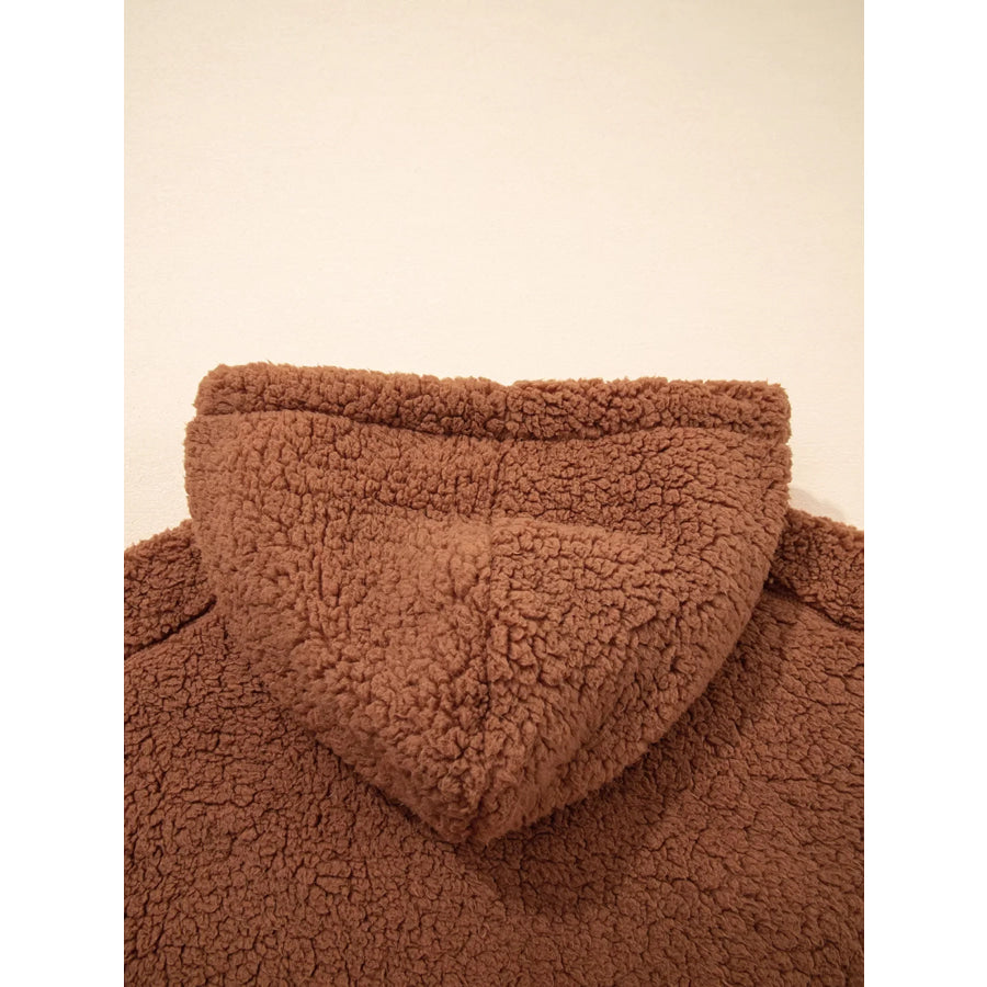 Zip Up Hooded Sherpa Jacket Apparel and Accessories
