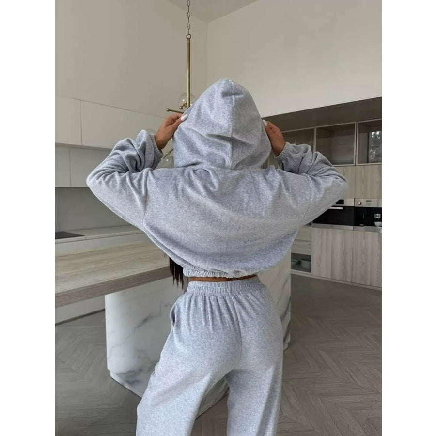 Zip-Up Hoodie and Joggers Set Apparel Accessories