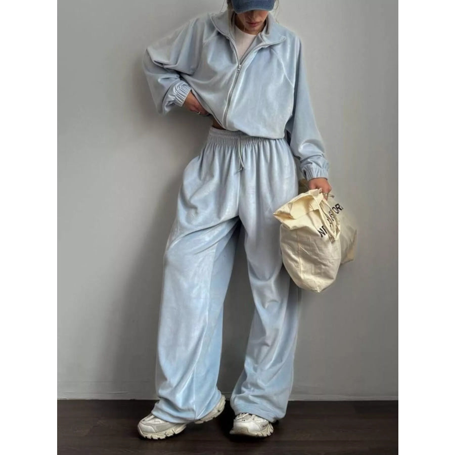 Zip-Up Hoodie and Joggers Set Apparel and Accessories