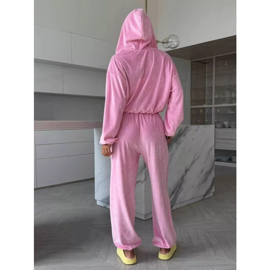 Zip-Up Hoodie and Joggers Set Apparel Accessories
