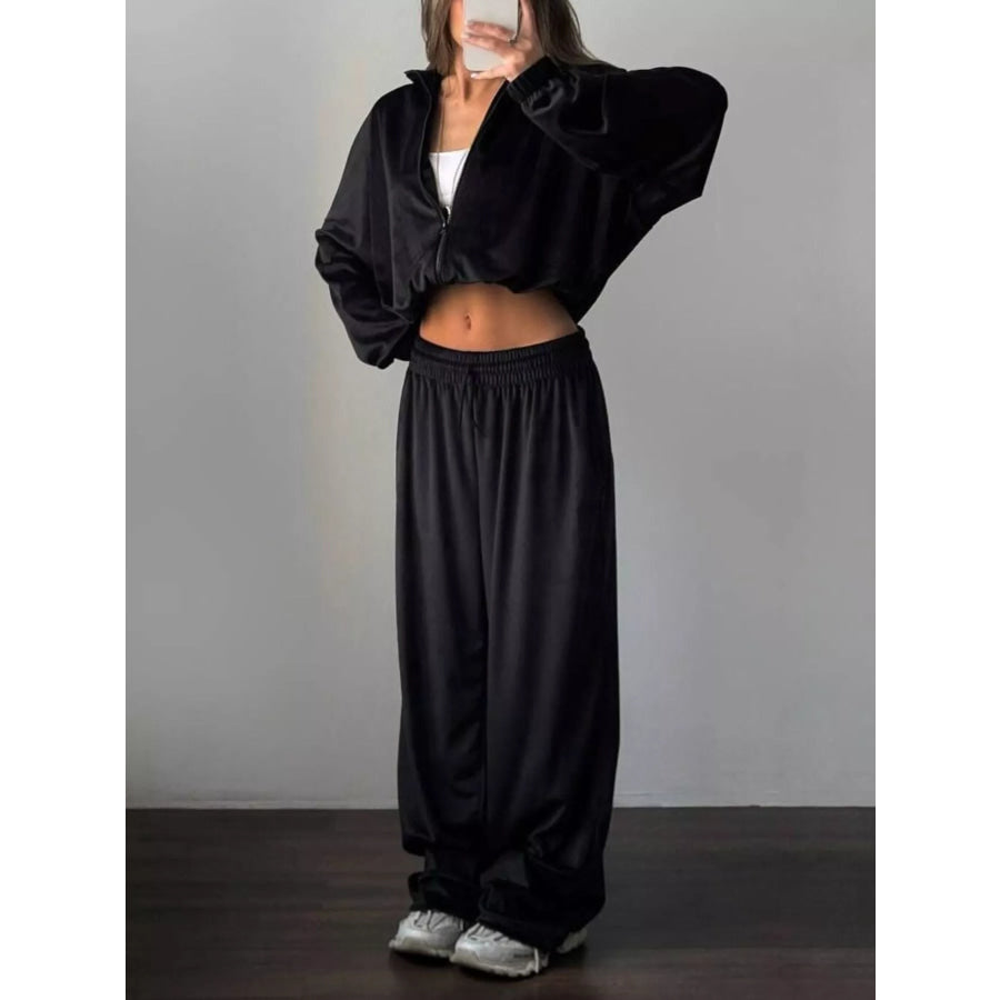 Zip-Up Hoodie and Joggers Set Apparel and Accessories