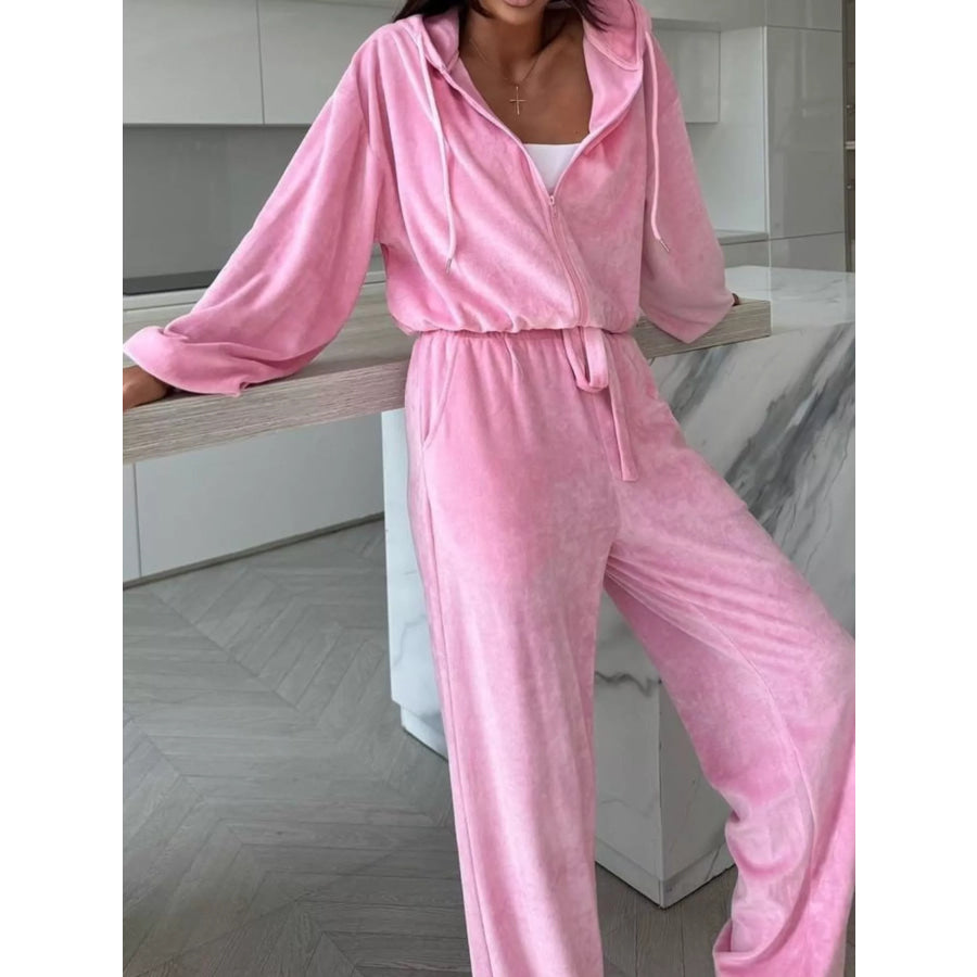 Zip-Up Hoodie and Joggers Set Apparel Accessories