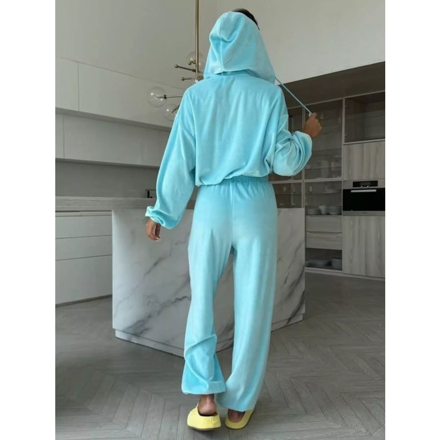 Zip-Up Hoodie and Joggers Set Apparel Accessories