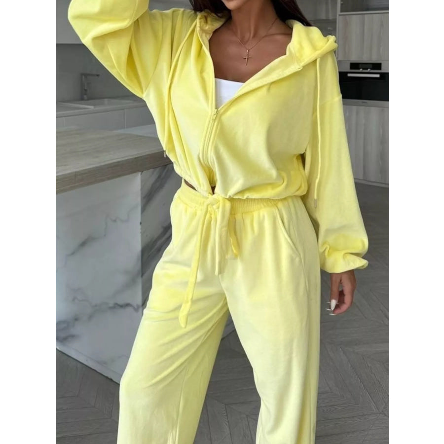 Zip-Up Hoodie and Joggers Set Apparel Accessories