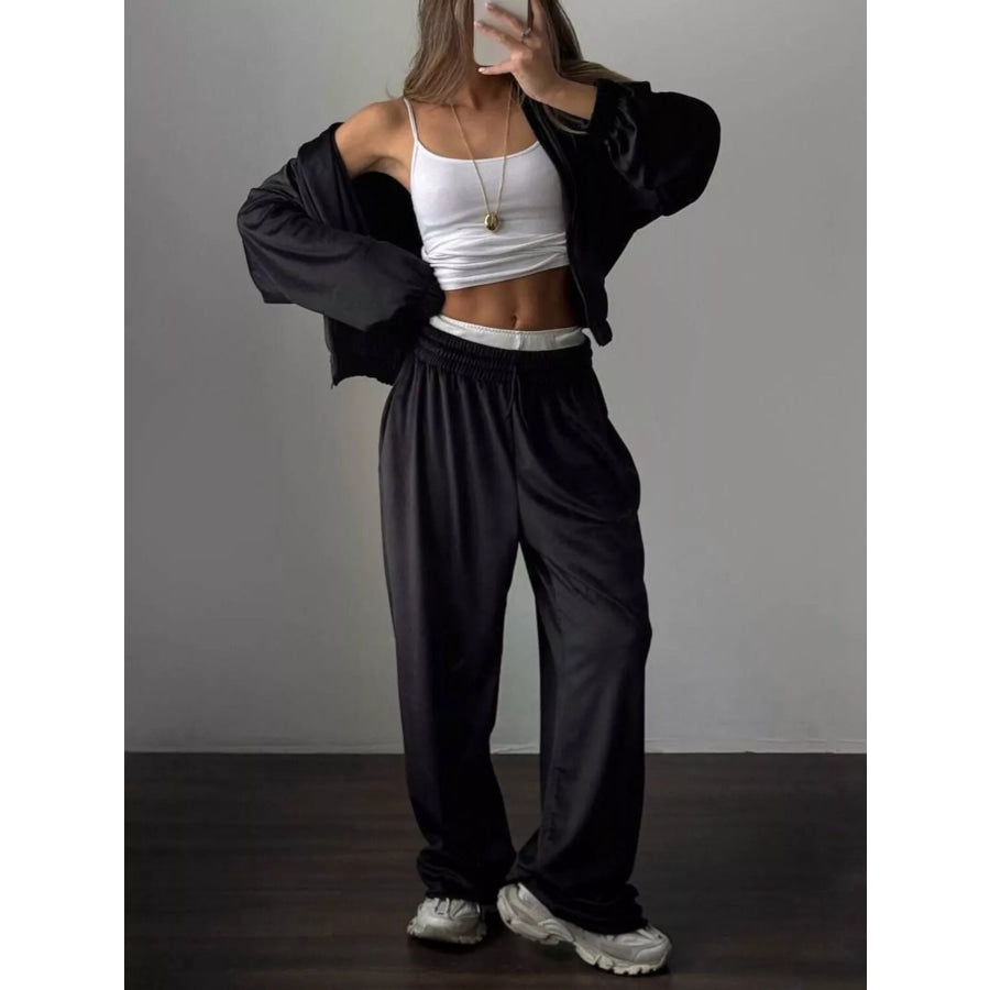 Zip-Up Hoodie and Joggers Set Apparel and Accessories