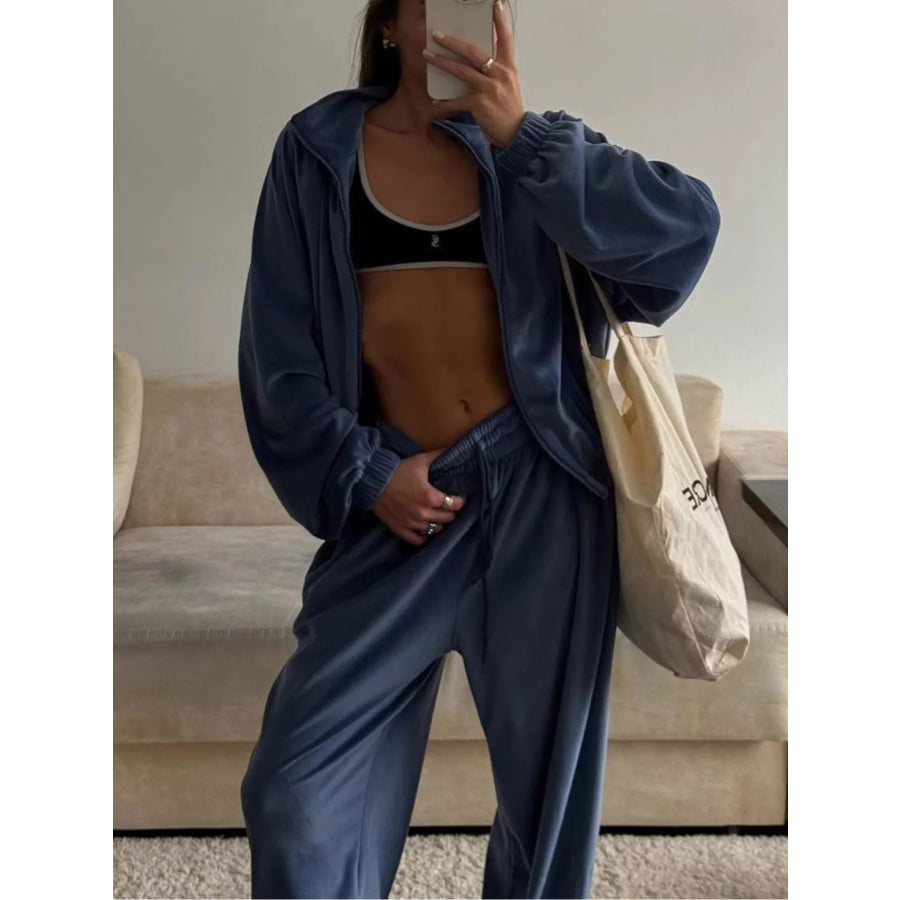 Zip-Up Hoodie and Joggers Set Apparel and Accessories
