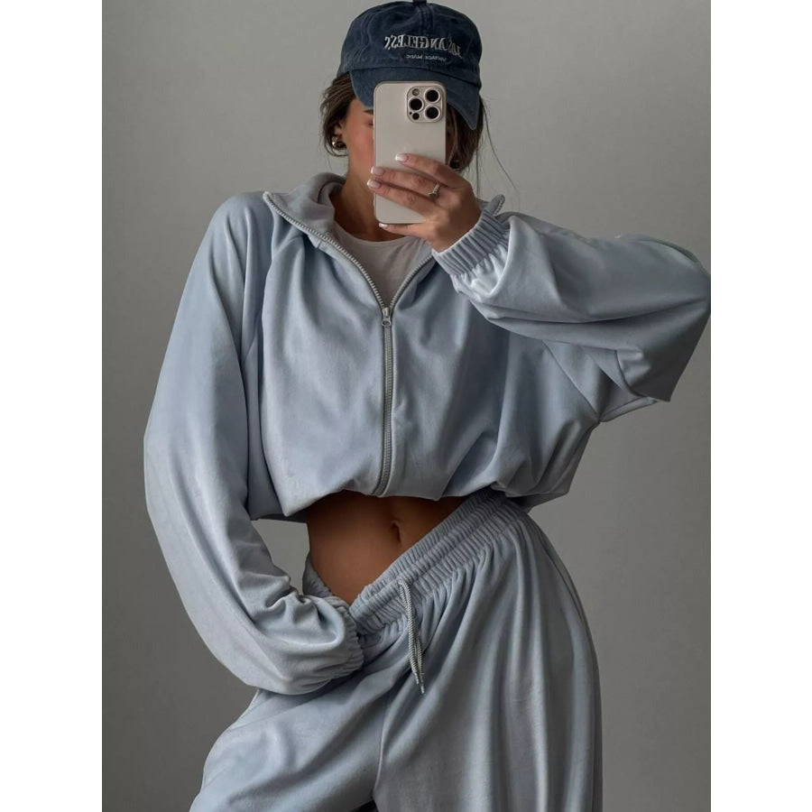 Zip-Up Hoodie and Joggers Set Apparel and Accessories