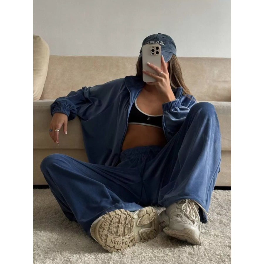 Zip-Up Hoodie and Joggers Set Apparel and Accessories