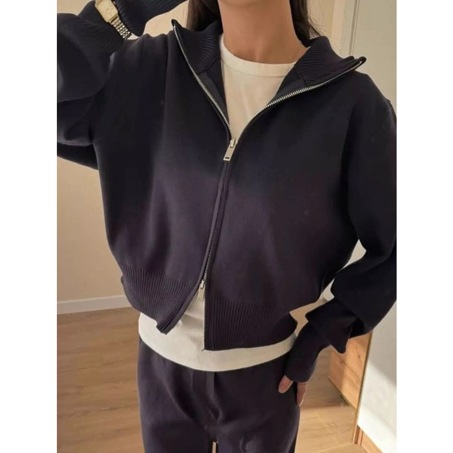 Zip-Up Hoodie and Pants Set Apparel and Accessories