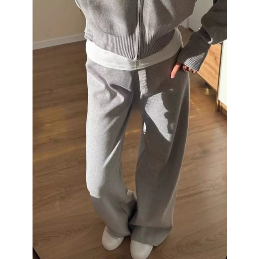 Zip-Up Hoodie and Pants Set Apparel and Accessories