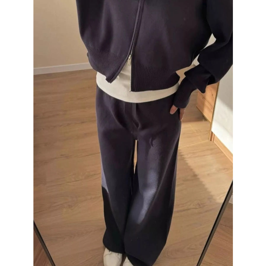 Zip-Up Hoodie and Pants Set Apparel and Accessories