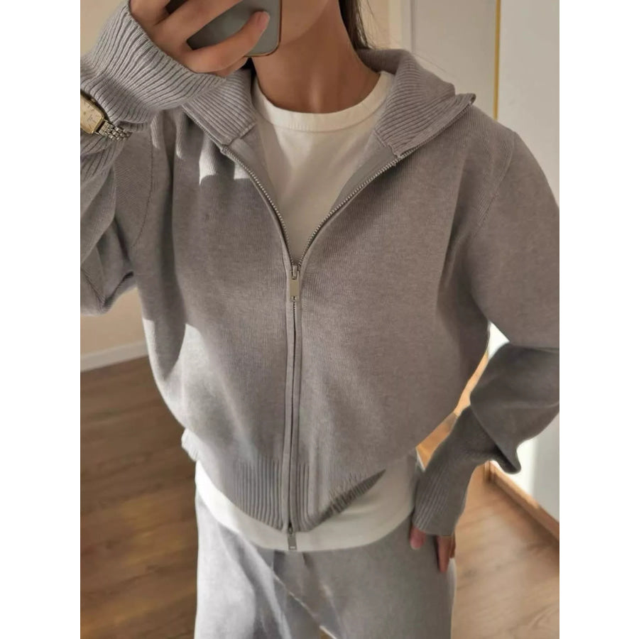Zip-Up Hoodie and Pants Set Apparel and Accessories