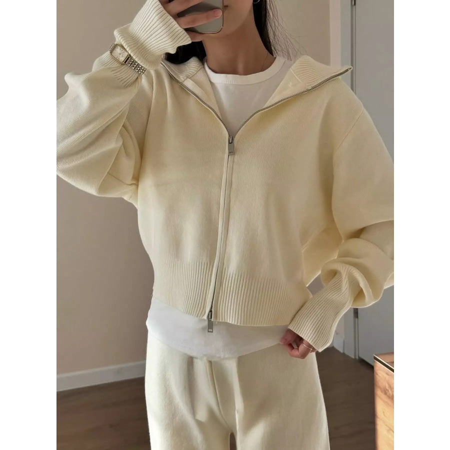 Zip-Up Hoodie and Pants Set Apparel and Accessories