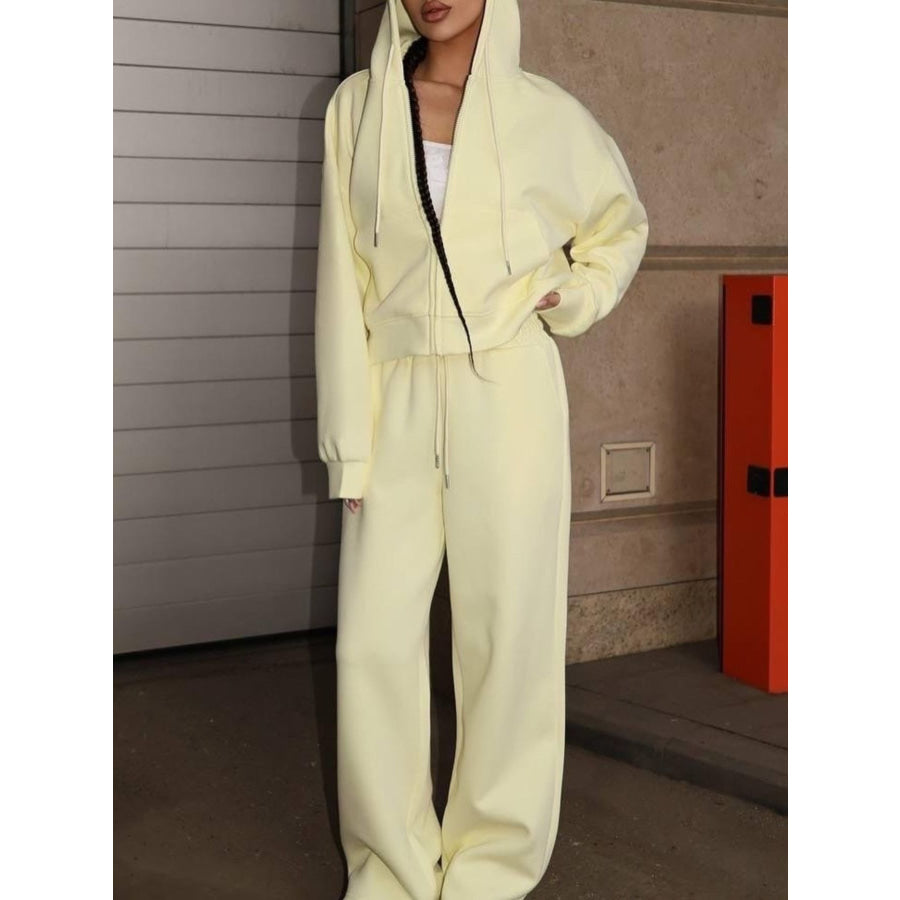 Zip-Up Hoodie and Sweatpants Set Apparel and Accessories