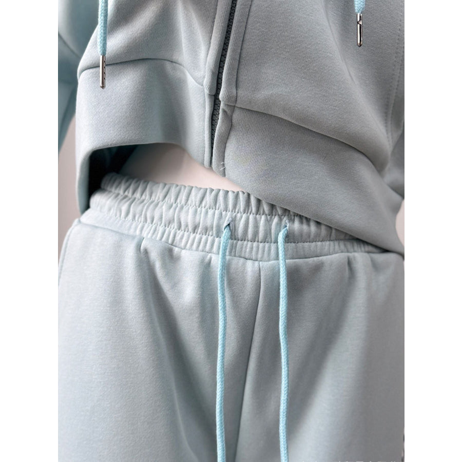 Zip-Up Hoodie and Sweatpants Set Apparel and Accessories