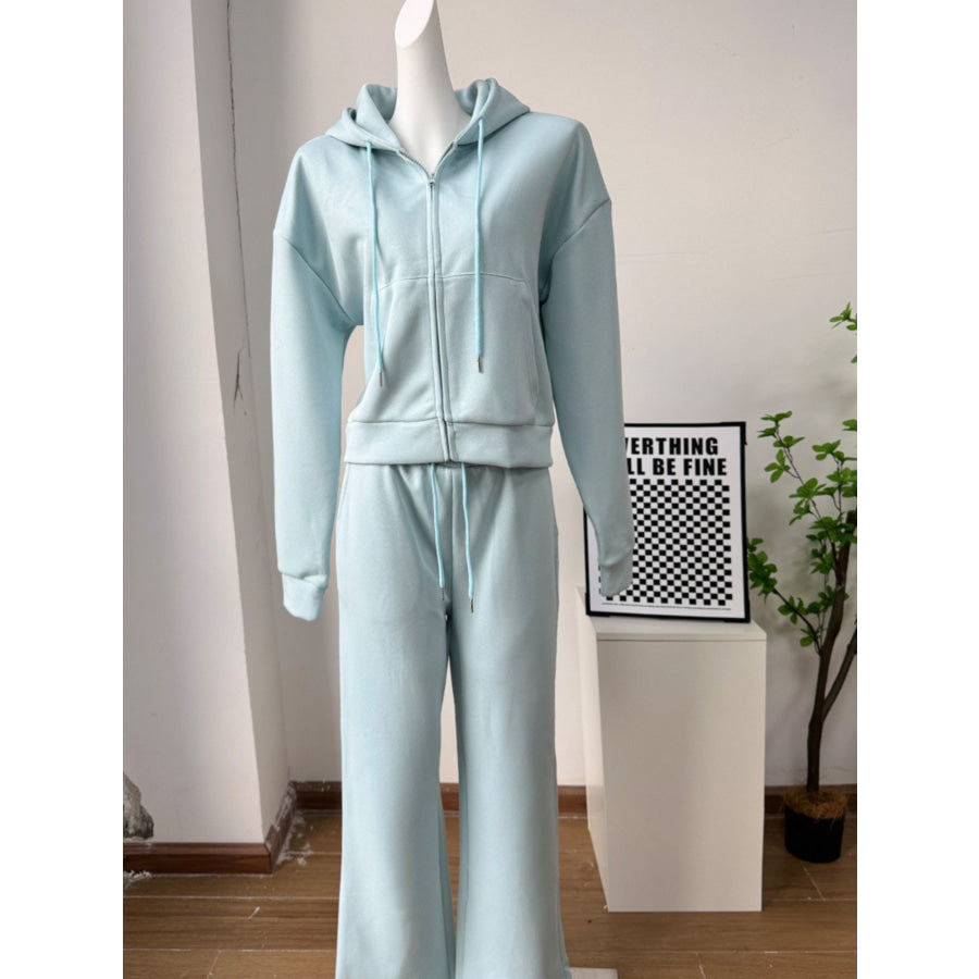 Zip-Up Hoodie and Sweatpants Set Apparel and Accessories