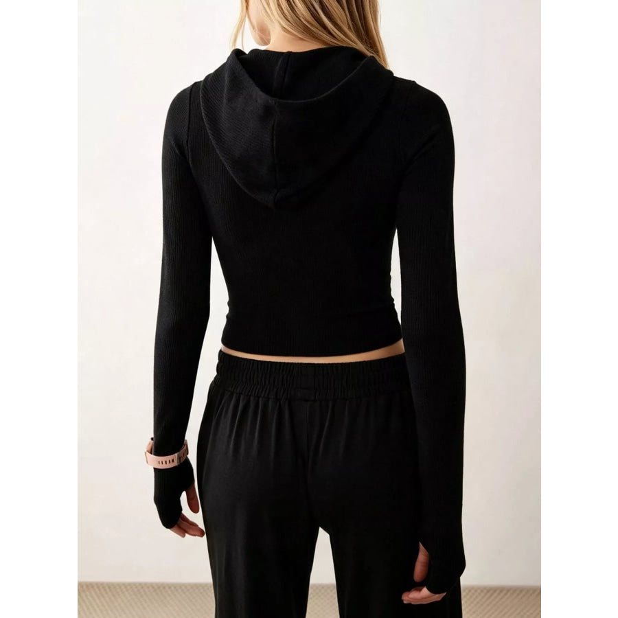 Zip-Up Hoodie and Wide-Leg Pants Set Apparel Accessories