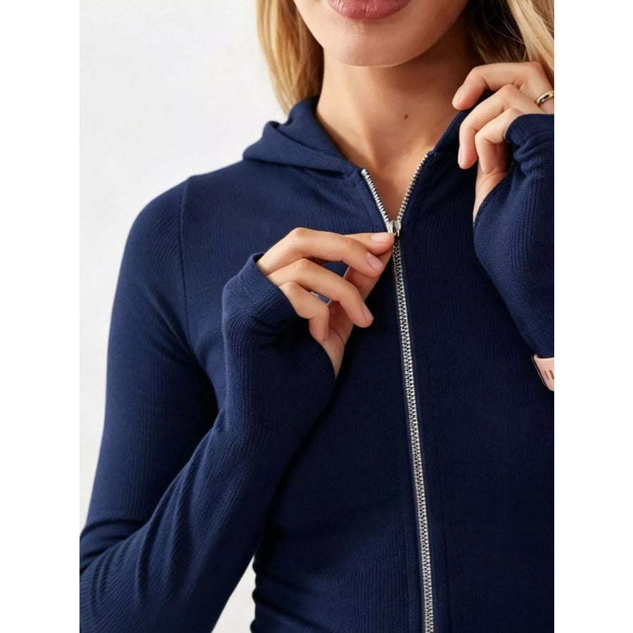 Zip-Up Hoodie and Wide-Leg Pants Set Apparel Accessories