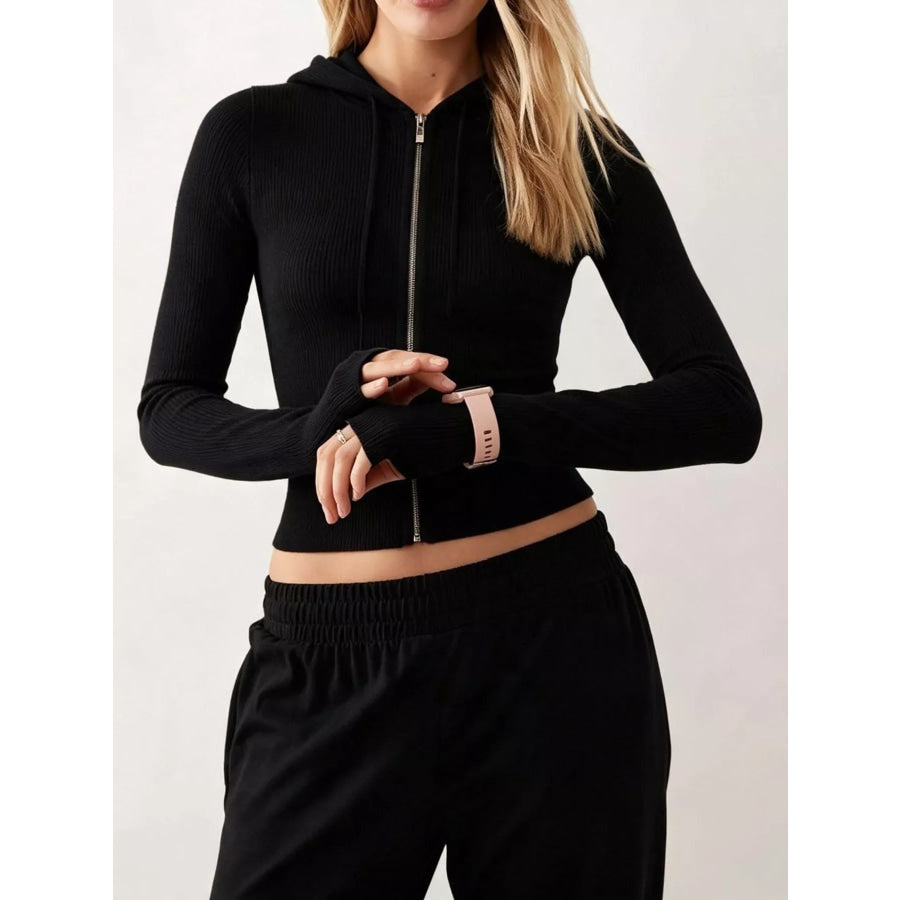 Zip-Up Hoodie and Wide-Leg Pants Set Apparel Accessories