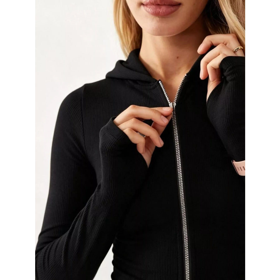 Zip-Up Hoodie and Wide-Leg Pants Set Apparel Accessories