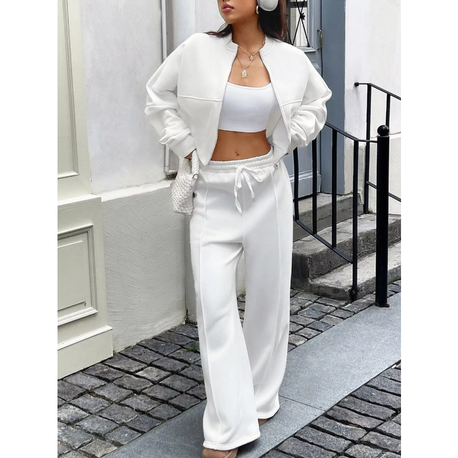 Zip Up Jacket and Pants Set Apparel and Accessories