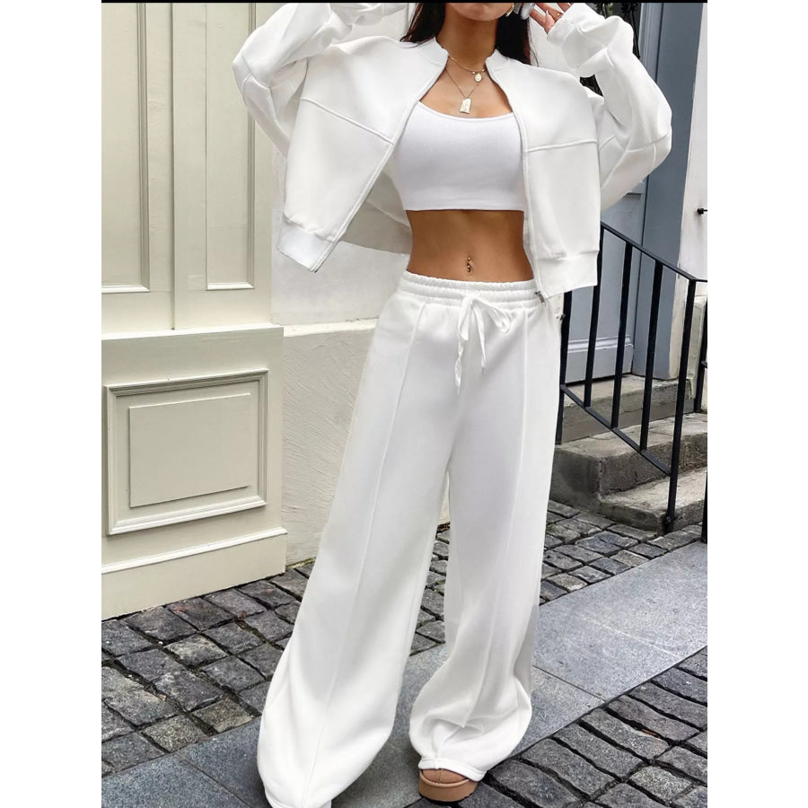 Zip Up Jacket and Pants Set Apparel and Accessories