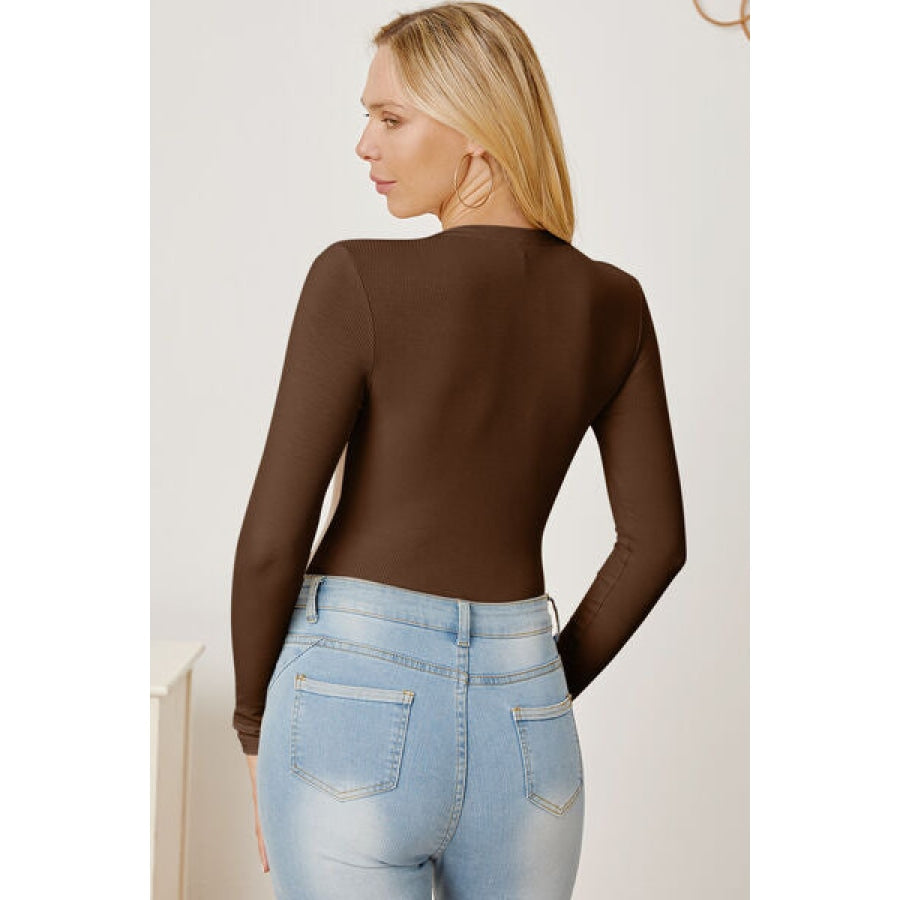 Zip Up Long Sleeve Bodysuit Clothing